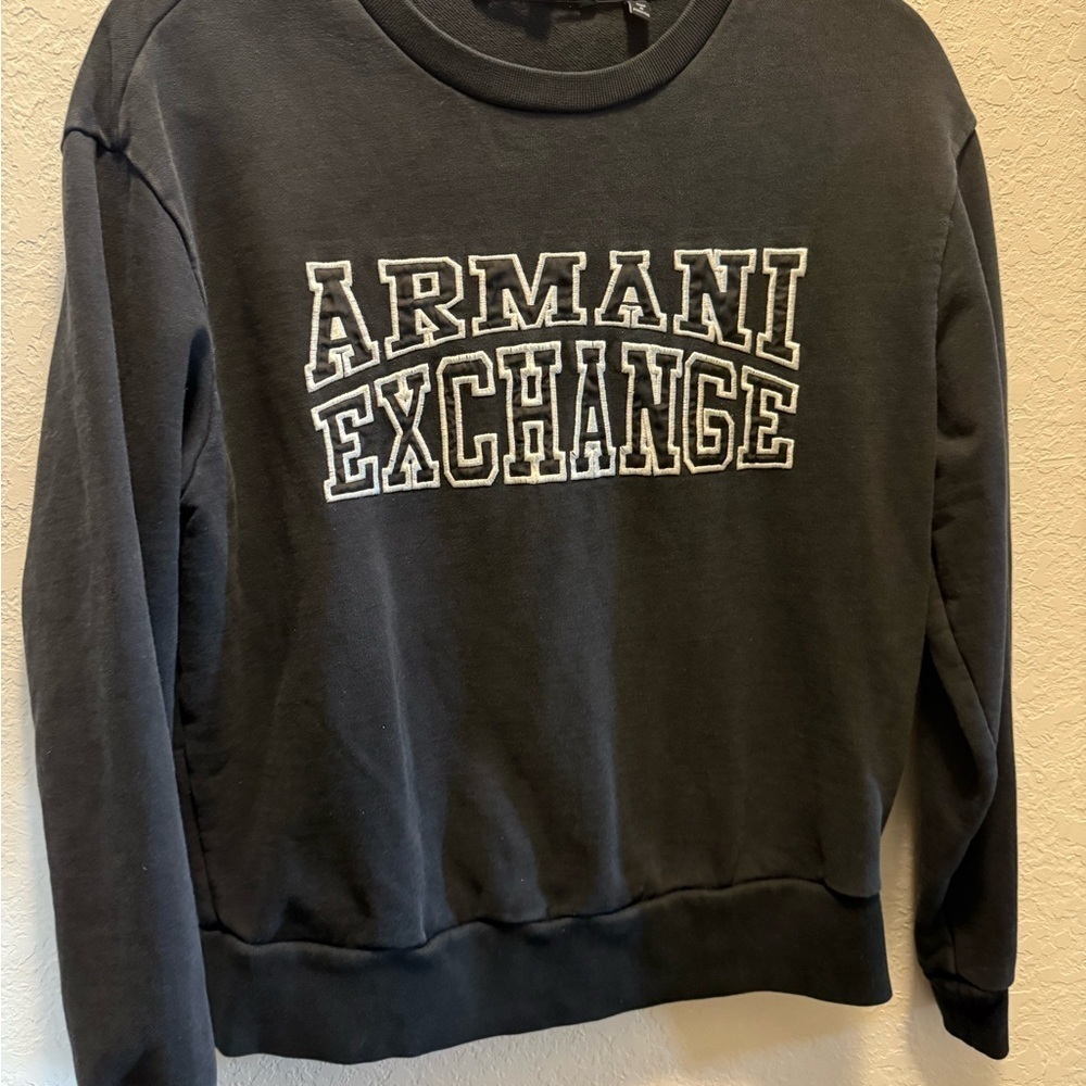 Armani Exchange Charcoal Women's Crew Neck Sweater Size Small